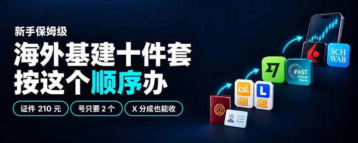 文章封面：手把手带你配齐海外基建十件套：按这个顺序办不白跑，证件 210 元，每样几天写清楚